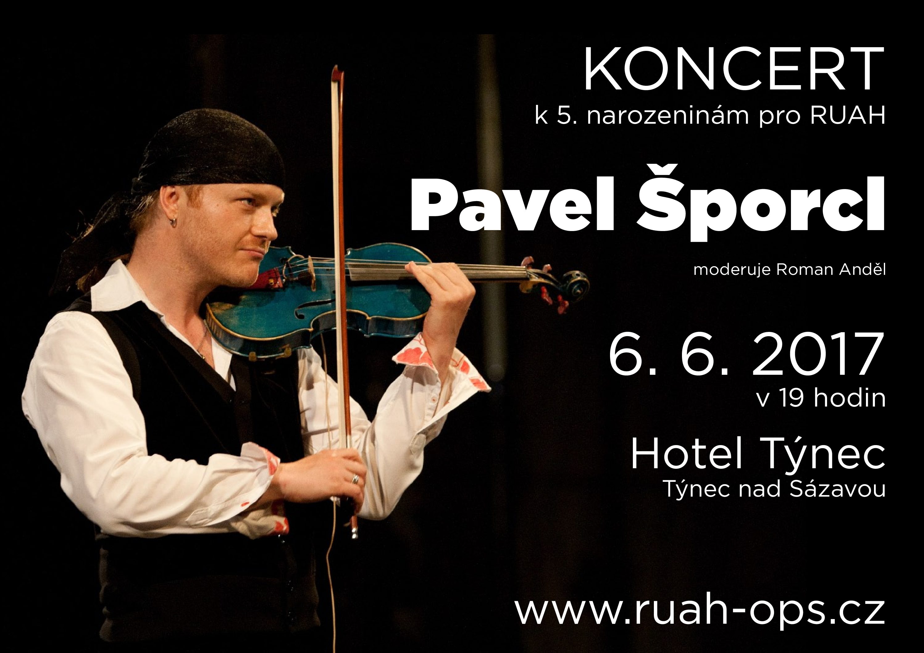 Koncert Pavla Šporcla k 5. narozeninám pro RUAH